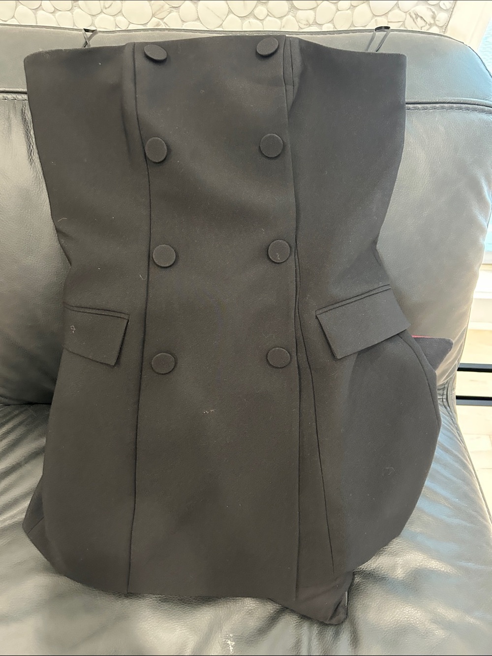 H&M Black Double-Breasted Backpack Tote